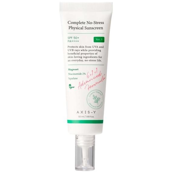 Лёгкий минеральный санскрин SPF50+ PA++++ AXIS-Y Complete No-Stress Physical Sunscreen V.3 SPF50+ PA++++ 50 мл