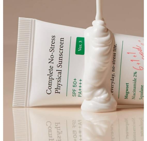 Лёгкий минеральный санскрин SPF50+ PA++++ AXIS-Y Complete No-Stress Physical Sunscreen V.3 SPF50+ PA++++ 50 мл