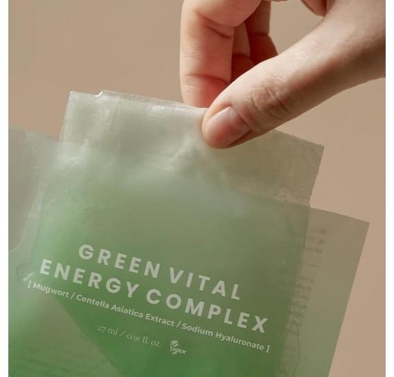 Успокаивающая тканевая маска с полынью AXIS-Y Green Vital Energy Complex Mask 27 мл