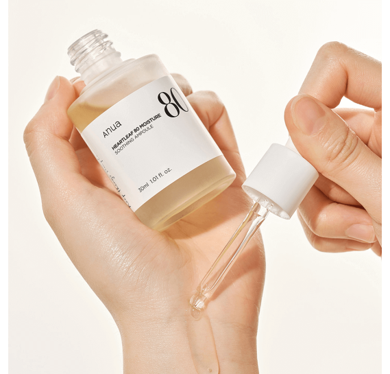 Успокаивающая ампула на основе хауттюйнии Anua Heartleaf 80% Moisture Soothing Ampoule 30 мл