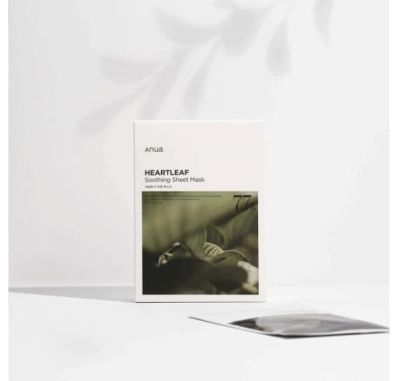 Успокаивающая тканевая маска на основе хауттюйнии Anua Heartleaf 77% Soothing Sheet Mask 25 г