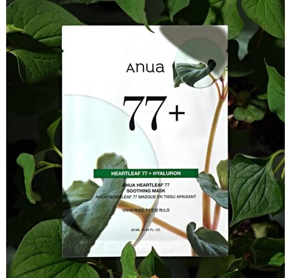 Успокаивающая тканевая маска на основе хауттюйнии Anua Heartleaf 77% Soothing Sheet Mask 25 г
