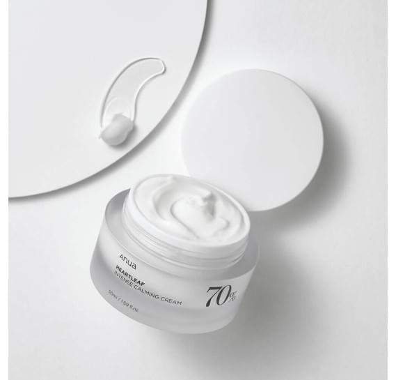 Интенсивный барьерный крем на основе хауттюйнии Anua Heartleaf 70% Intense Calming Cream 50 мл