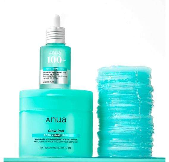 Увлажняющие пэды с ПДРН и гиалуроновой кислотой Anua PDRN 100 Hyaluronic Acid Glow Pad 60 шт