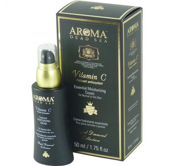 Зволожувальний крем з вітаміном С для нормальної та жирної шкіри обличчя Aroma Dead Sea Essential Moisturizing Cream 50 мл