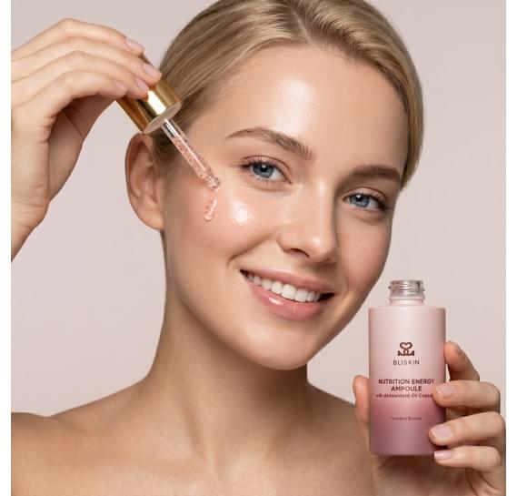 Питательная ампула с антиоксидантными масляными капсулами BLISKIN Nutrition Energy Ampoule with Antioxidant Oil Capsules 50 мл