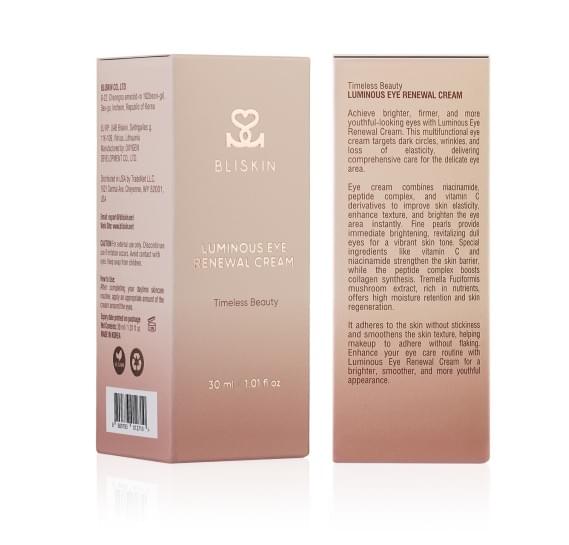 Восстанавливающий крем для сияния кожи вокруг глаз BLISKIN Luminous Eye Renewal Cream 30 мл