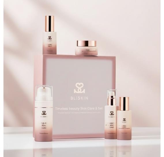 Премиальный набор для ухода за кожей лица BLISKIN Timeless Beauty Skin Care 5 Set 100 мл + 90 мл + 50 мл + 50 мл + 30 мл