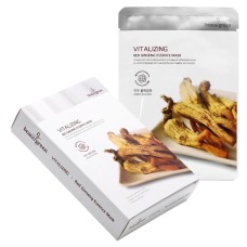 Тонизирующая тканевая маска для лица с экстрактом красного женьшеня BeauuGreen Vitalizing Red Ginseng Essence Mask