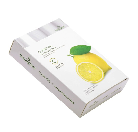 Очищувальна тканинна маска для обличчя з екстрактом лимона BeauuGreen Clarifying Lemon Essence Mask 23 г