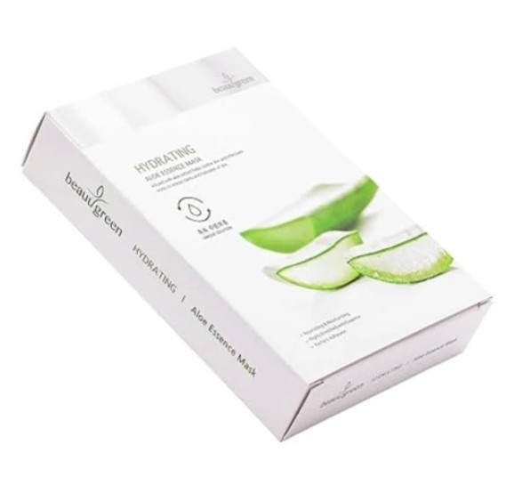 Зволожувальна тканинна маска для обличчя з екстрактом алое BeauuGreen Hydrating Aloe Essence Mask 23 г