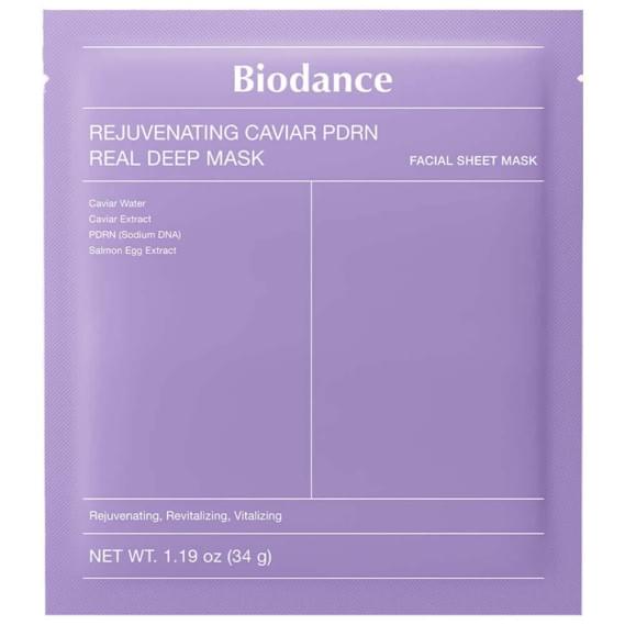 Нічна гідрогелева маска з ПДРН та ікрою Biodance Rejuvenating Caviar PDRN Real Deep Mask 34 г