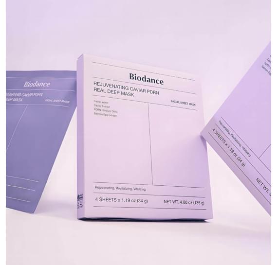 Нічна гідрогелева маска з ПДРН та ікрою Biodance Rejuvenating Caviar PDRN Real Deep Mask 34 г