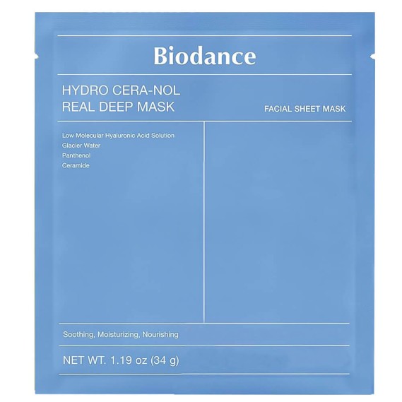 Нічна гідрогелева маска з церамідами проти сухості Biodance Hydro Cera-Nol Real Deep Mask 34 г