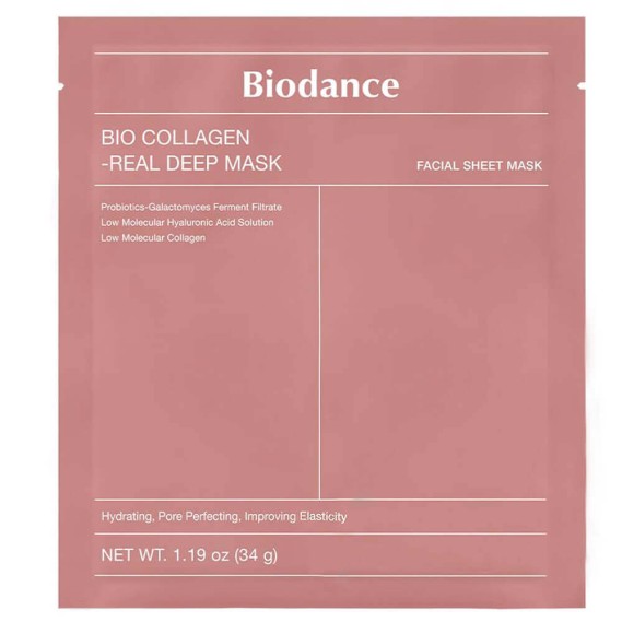 Нічна гідрогелева маска з колагеном для пружності шкіри Biodance Bio-Collagen Real Deep Mask 34 г