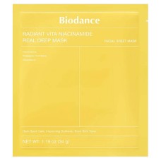 Гідрогелева маска з ніацинамідом для сяйва шкіри Biodance Radiant Vita Niacinamide Real Deep Mask
