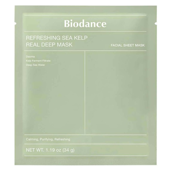 Заспокійлива гідрогелева маска з водоростями Biodance Refreshing Sea Kelp Real Deep Mask 34 г