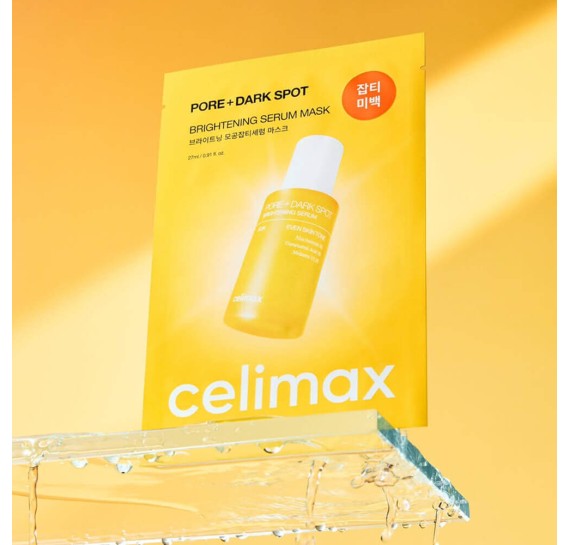 Маска для вирівнювання тону та рельєфу шкіри Celimax Pore+Dark Spot Brightening Serum Mask 27 г