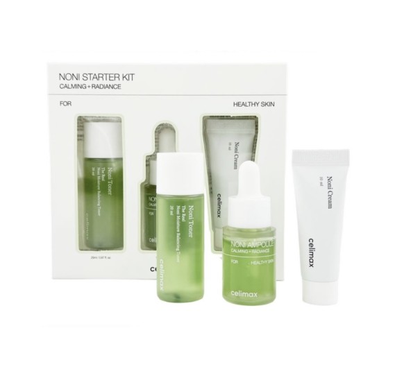 Восстанавливающий набор средств с экстрактом нони Celimax The Real Noni Starter Kit 20 мл + 10 мл + 10 мл