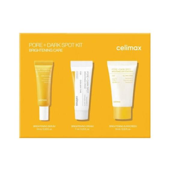 Набор миниатюр для выравнивания тона Celimax Pore+Dark Spot Brightening Kit
