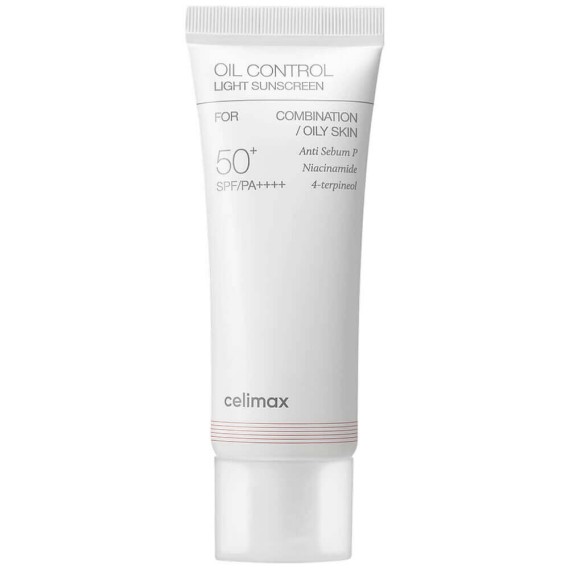 Лёгкий солнцезащитный крем для жирной кожи Celimax Oil Control Light Sunscreen SPF50+ PA++++ 40 мл