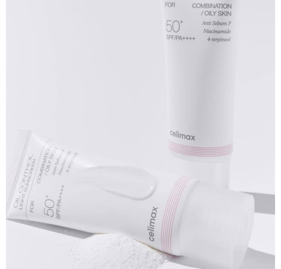 Лёгкий солнцезащитный крем для жирной кожи Celimax Oil Control Light Sunscreen SPF50+ PA++++ 40 мл