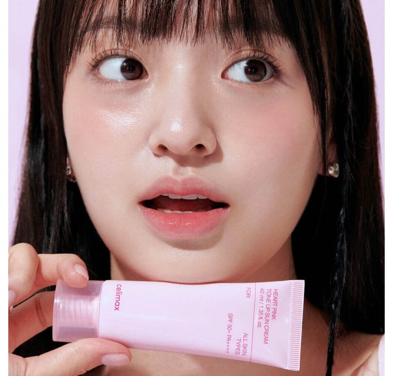 Тонирующий солнцезащитный крем Celimax Heart Pink Tone Up Sun Cream SPF50+ PA++++ 40 мл