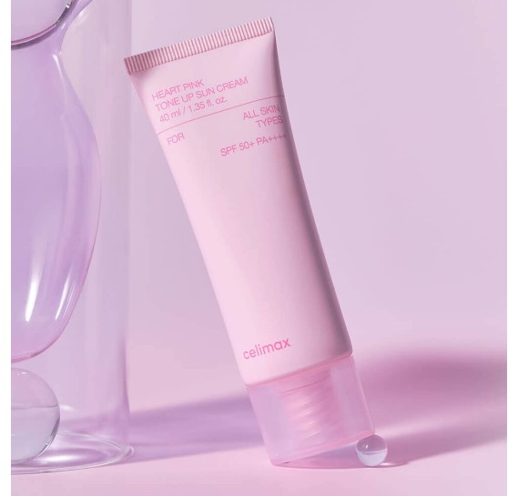 Тонирующий солнцезащитный крем Celimax Heart Pink Tone Up Sun Cream SPF50+ PA++++ 40 мл
