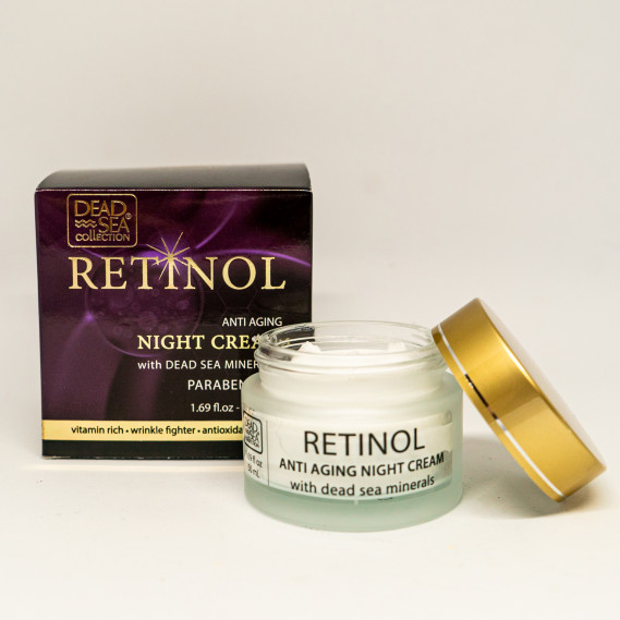 Ночной крем против старения с ретинолом и минералами Мертвого моря Dead Sea Collection Retinol Anti Wrinkle Night Cream 50 мл