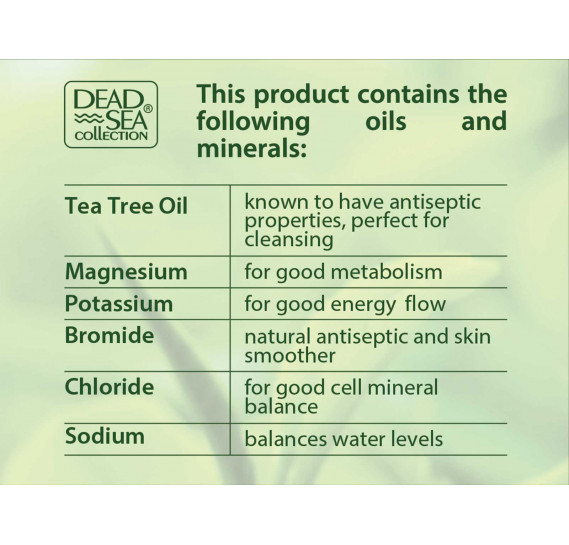 Лосьон для тела с минералами Мертвого моря и маслом чайного дерева Dead Sea Collection Tea Tree Body Lotion Natural Dead Sea Minerals 500 мл