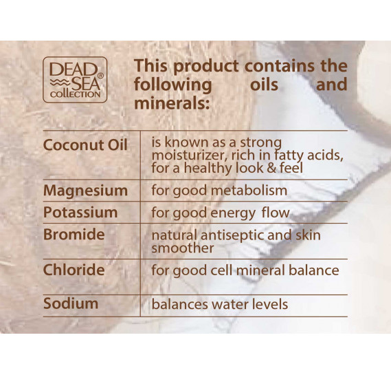 Скраб для тіла з мінералами Мертвого моря та олією кокоса Dead Sea Collection 660 г