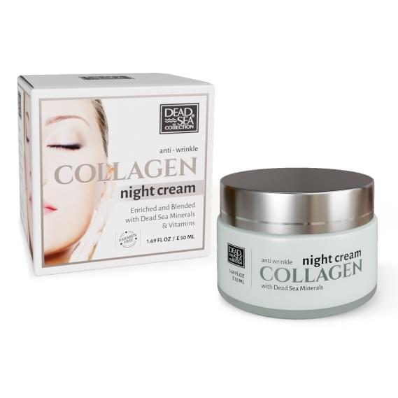 Коллагеновый ночной крем против морщин DSC Collagen Anti Wrinkle Night Cream Dead Sea Collection 50 мл