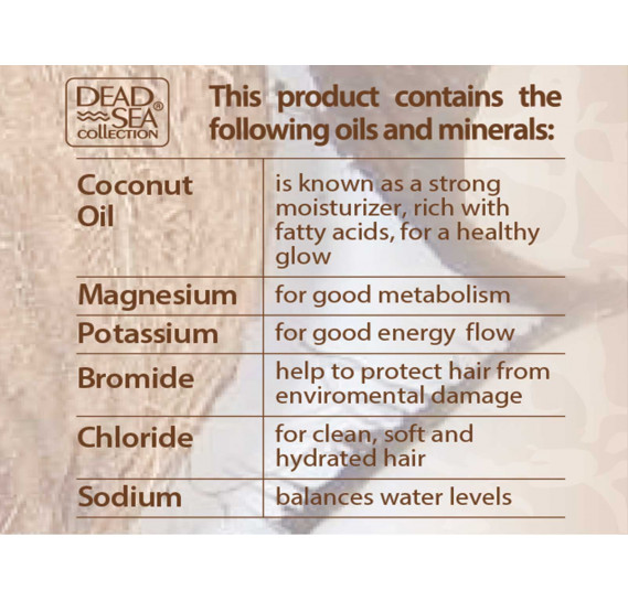 Шампунь с минералами Мертвого моря и кокосовым маслом Dead Sea Collection 1000 мл
