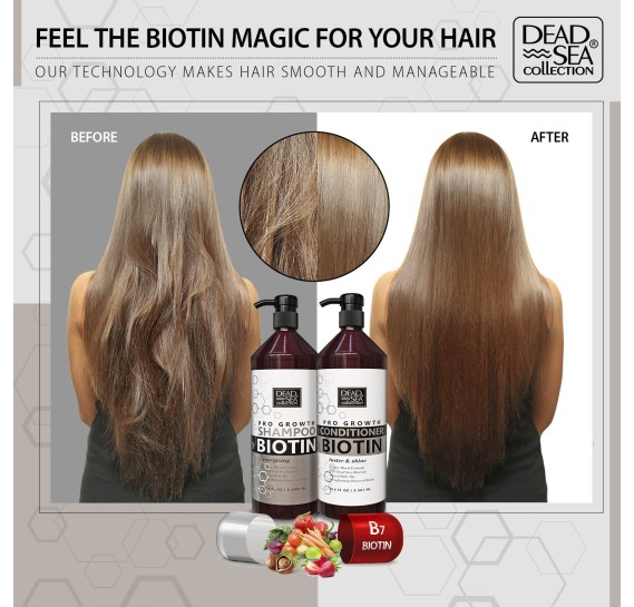 Кондиціонер з біотином і мінералами Мертвого моря DSC Conditioner with Biotin & Dead Sea Minerals Dead Sea Collection 907 мл