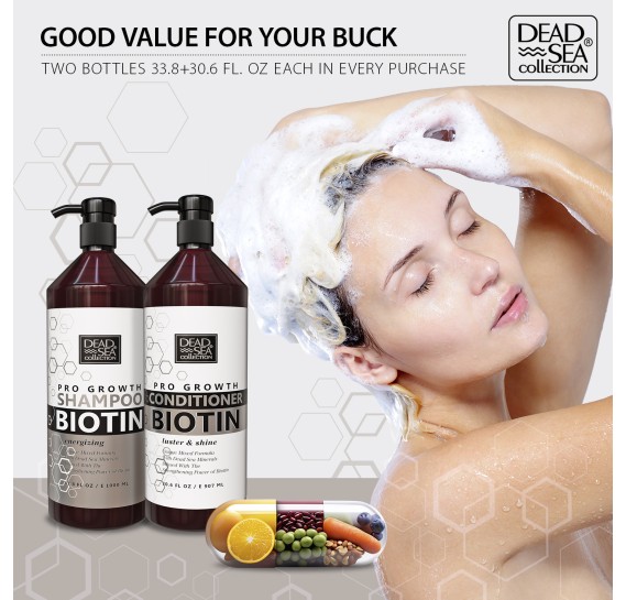 Кондиціонер з біотином і мінералами Мертвого моря DSC Conditioner with Biotin & Dead Sea Minerals Dead Sea Collection 907 мл