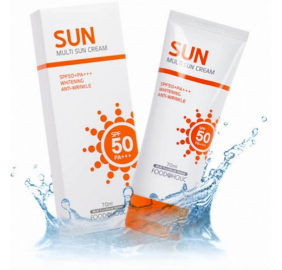 Крем сонцезахисний з арбутином FOODaHOLIC Multi Sun Cream SPF50+ PA+++ 70 мл