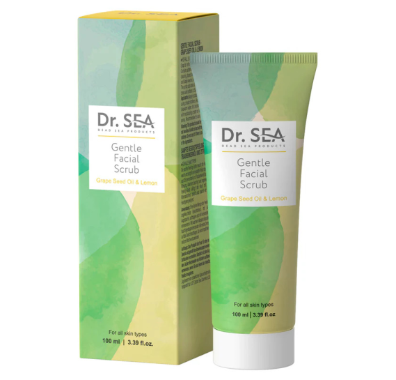 Нежный скраб для лица Масло Виноградных Косточек и Лимон Dr.Sea Gentle Facial Scrub - Grape Seed Oil & Lemon Dr Sea 100 мл