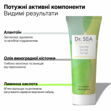 Ніжний скраб для обличчя Dr.Sea Gentle Facial Scrub – Grape Seed Oil & Lemon