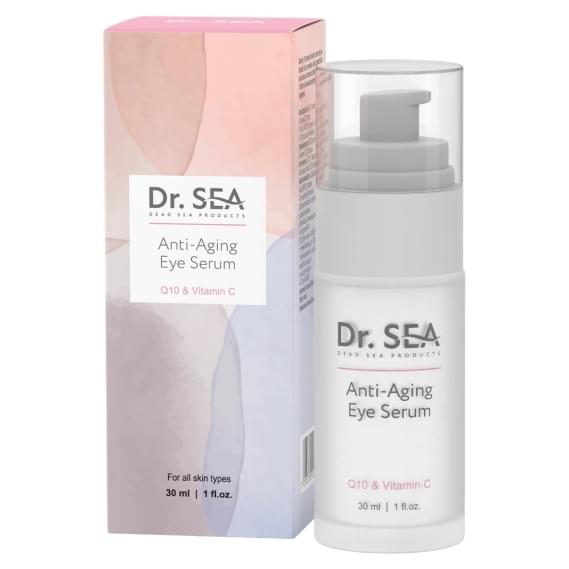 Антивозрастная сыворотка для глаз Q10 и витамин С Dr.Sea Anti-Aging Eye Serum - Q10 & Vitamin C Dr Sea 30 мл