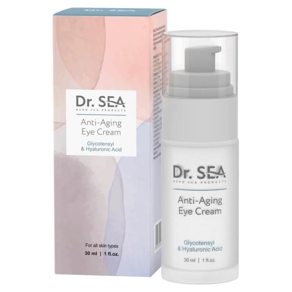 Антивозрастной крем для глаз - гликотенил и гиалуроновая кислота Dr.Sea Anti-Aging Eye Cream - Glycotensyl & Hyaluronic Acid