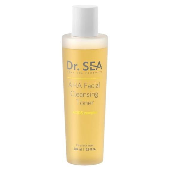 Очищающий тоник для лица с AHA-кислотами Dr.Sea AHA Facial Cleansing Toner Dr Sea 200 мл