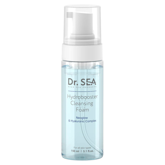 Очищувальна пінка Hydrobooster – Neoglow та комплекс гіалуронової кислоти Dr.Sea Hydrobooster Cleansing Foam – Neoglow & Hyaluronic Complex Dr Sea 150 мл