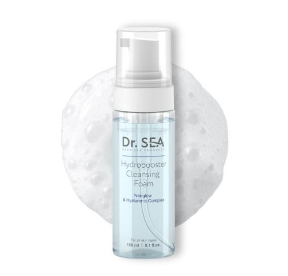 Очищувальна пінка Hydrobooster – Neoglow та комплекс гіалуронової кислоти Dr.Sea Hydrobooster Cleansing Foam – Neoglow & Hyaluronic Complex Dr Sea 150 мл