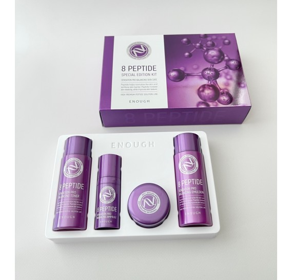 Набор миниатюр для лица с пептидами ENOUGH 8 Peptied Special Edition 4 Kit Enough 55 мл + 55 мл + 10 мл + 20 мл