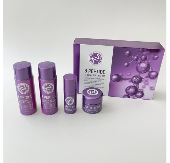 Набор миниатюр для лица с пептидами ENOUGH 8 Peptied Special Edition 4 Kit Enough 55 мл + 55 мл + 10 мл + 20 мл