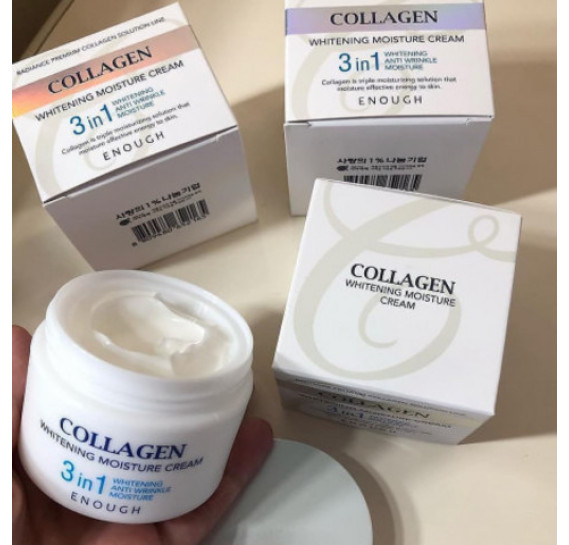 Крем для обличчя потрійної дії Enough Collagen Whitening Moisture Cream 3 in 1 50 мл