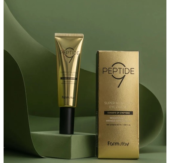 Крем для глаз з пептидами Farmstay Peptide 9 Super Vitalizing Eye Cream FARMSTAY 50 мл
