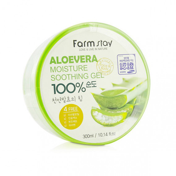 Универсальный гель для чувствительной кожи с алоэ FarmStay Aloevera Moisture Soothing Gel FARMSTAY 300 мл