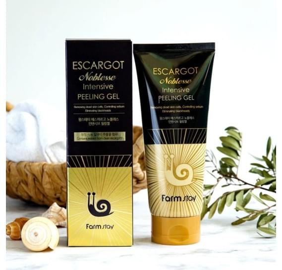 Обновляющий пилинг-скатка с муцином улитки FarmStay Escargot Noblesse Intensive Peeling Gel FARMSTAY 180 мл