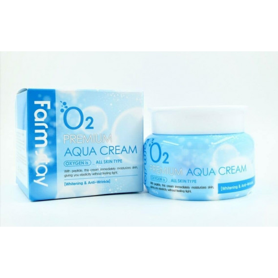 Кисневий крем для обличчя з пептидами FarmStay O2 Premium Aqua Cream FARMSTAY 100 мл